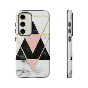 Marble Triangles Android Case (Protective) Samsung Galaxy S23 Glossy Phone Case