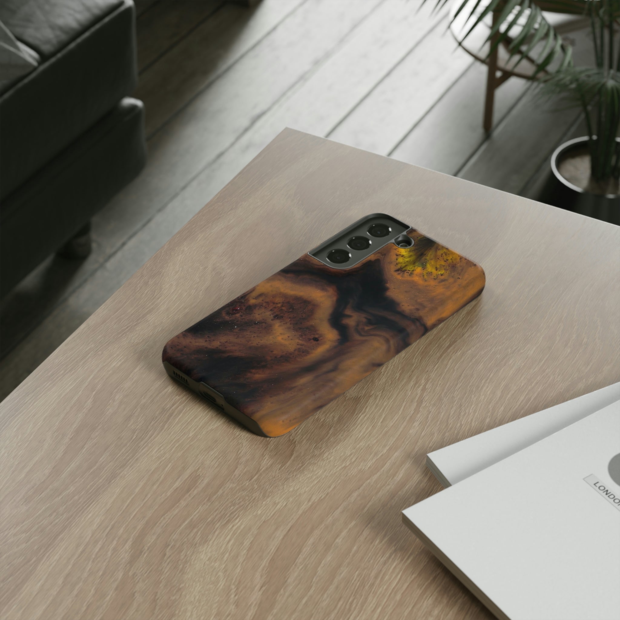 Brown Earth Ink Art Android Case (Protective) Phone Case