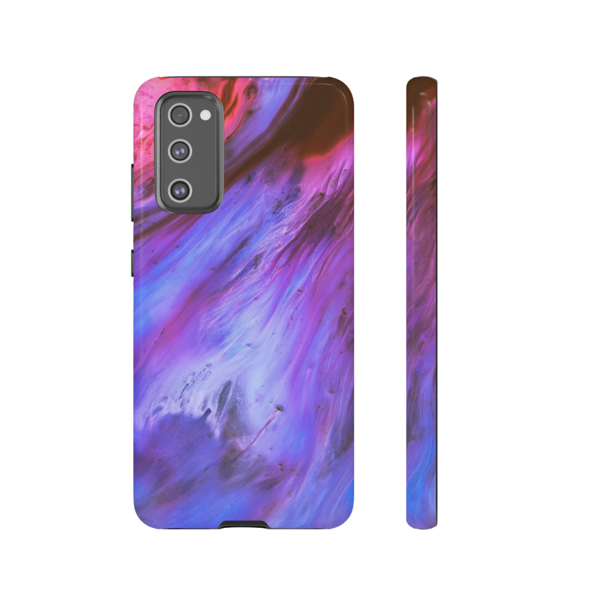 Purple Cosmos Ink Art Android Case (Protective) Samsung Galaxy S20 FE Glossy Phone Case