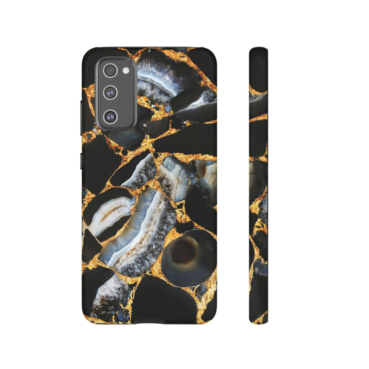 Dark Agate Marble Android Case (Protective) Samsung Galaxy S20 FE Matte Phone Case