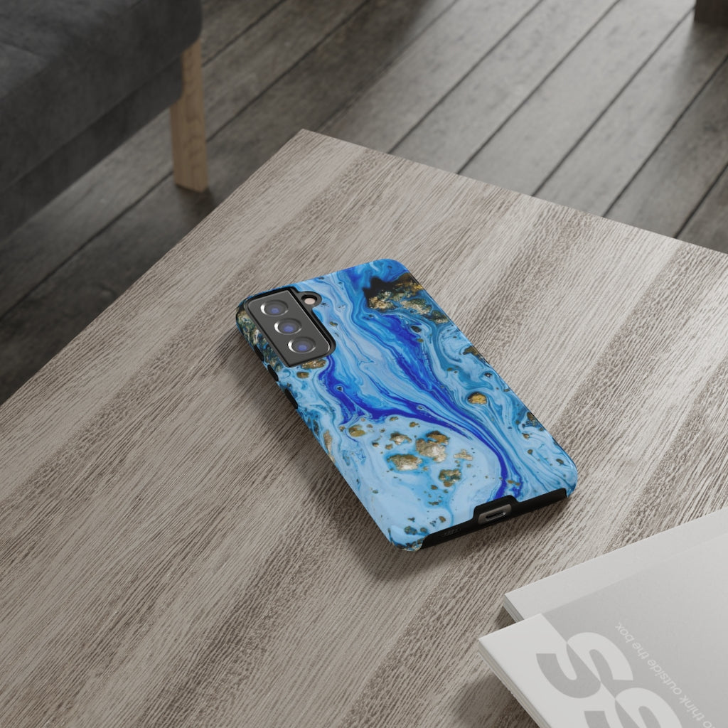 Blue Ice Ink Art Android Case (Protective) Phone Case