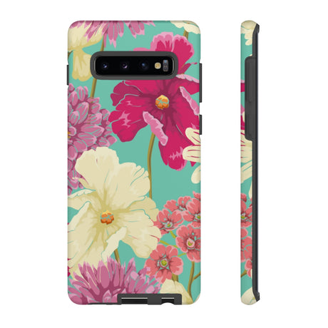 Colorful flowers in watercolor Samsung Case (Protective) Samsung Galaxy S10 Plus Matte Phone Case