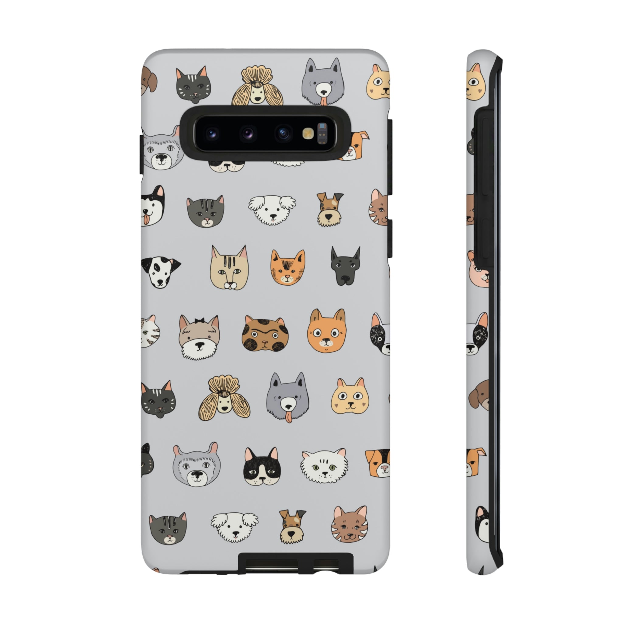 Cats n Dogs Pattern Android Case (Protective) Samsung Galaxy S10 Matte Phone Case