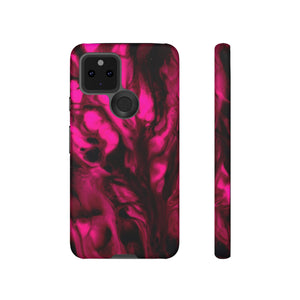 Bright Pink Ink Art Android Case (Protective) Google Pixel 5 5G Matte Phone Case