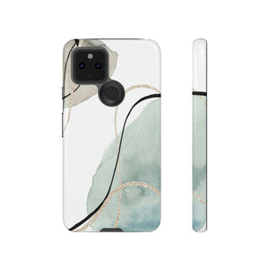 Green Watercolor Android Case (Protective) Google Pixel 5 5G Glossy Phone Case