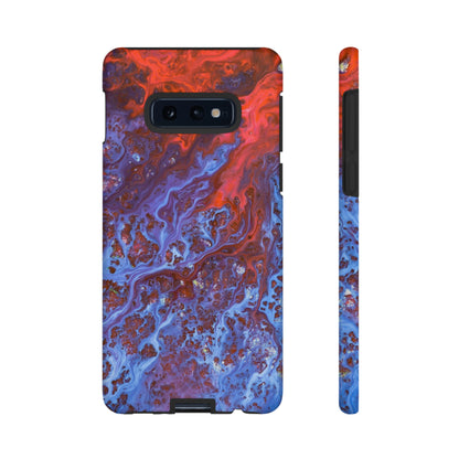 Blue Lava Ink Art Android Case (Protective) Samsung Galaxy S10E Matte Phone Case