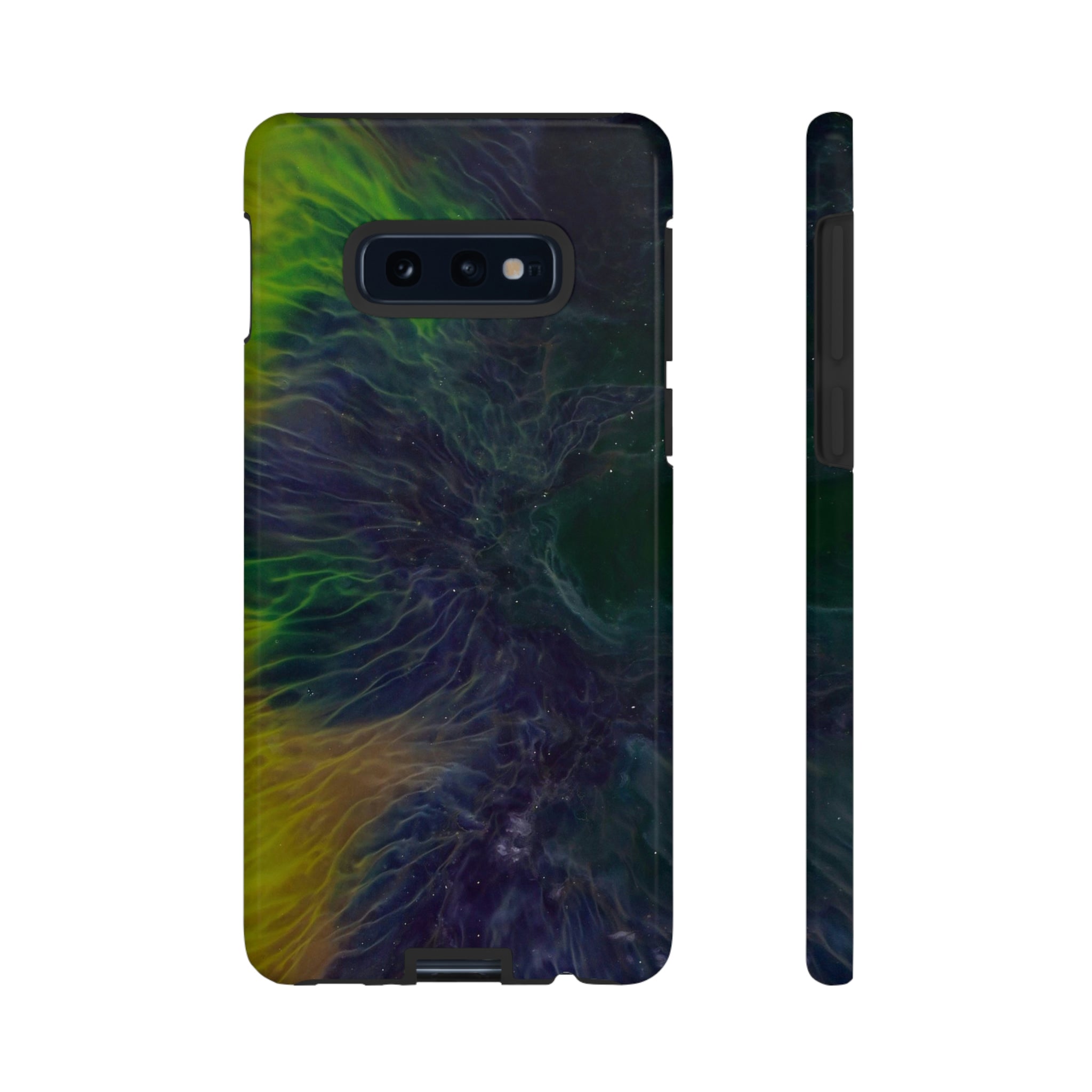 Dark Blue Ink Art Android Case (Protective) Samsung Galaxy S10E Glossy Phone Case