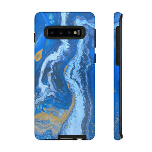 Acrylic Blue Gold Android Case (Protective) Samsung Galaxy S10 Glossy Phone Case