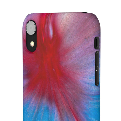 Red Warp Ink Art iPhone Case (Slim) Phone Case