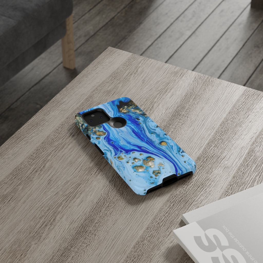 Blue Ice Ink Art Android Case (Protective) Phone Case