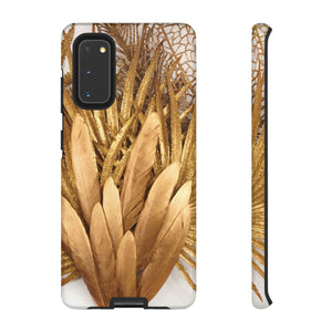 Gold Feather Android Case (Protective) Samsung Galaxy S20 Glossy Phone Case