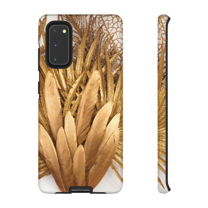 Gold Feather Android Case (Protective) Samsung Galaxy S20 Glossy Phone Case