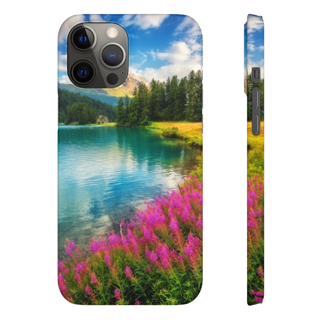 Fantastic Azure Alpine Lake Samsung/iPhone (Slim) Phone Case