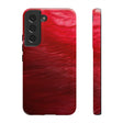 Red Feather Ink Art Android Case (Protective) Samsung Galaxy S22 Glossy Phone Case