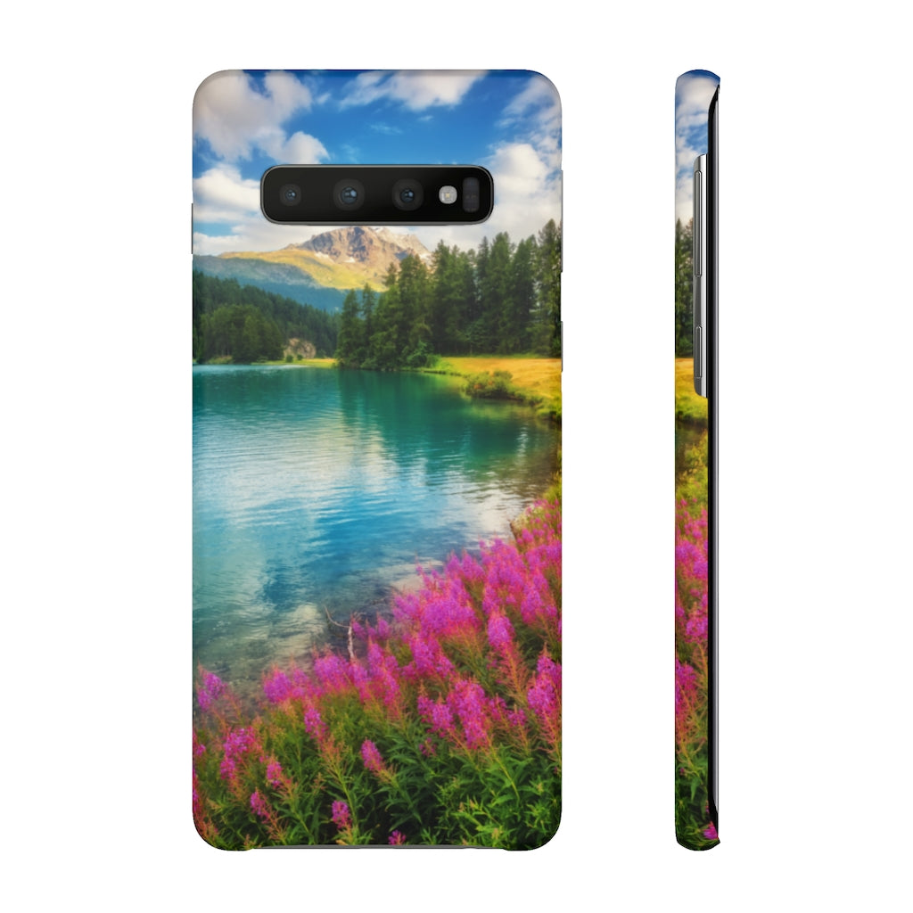 Fantastic Azure Alpine Lake Samsung/iPhone (Slim) Phone Case