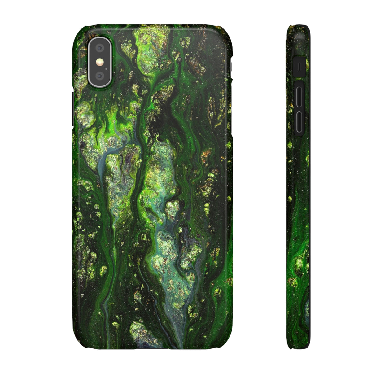 Smaragd Jewel Ink Art iPhone Case (Slim) iPhone XS MAX Glossy Phone Case