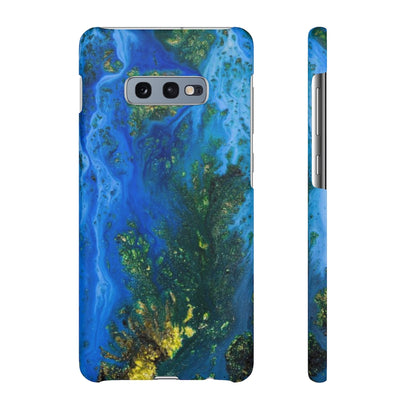 Blue Globe Ink Art Android Case (Slim) Samsung Galaxy S10E Matte Phone Case