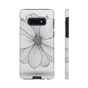 Black n White Dahlia Android Case (Protective) Samsung Galaxy S10E Matte Phone Case