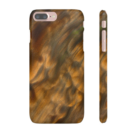 Gold Sand Ink Art iPhone Case (Slim) iPhone 7 Plus Glossy Phone Case