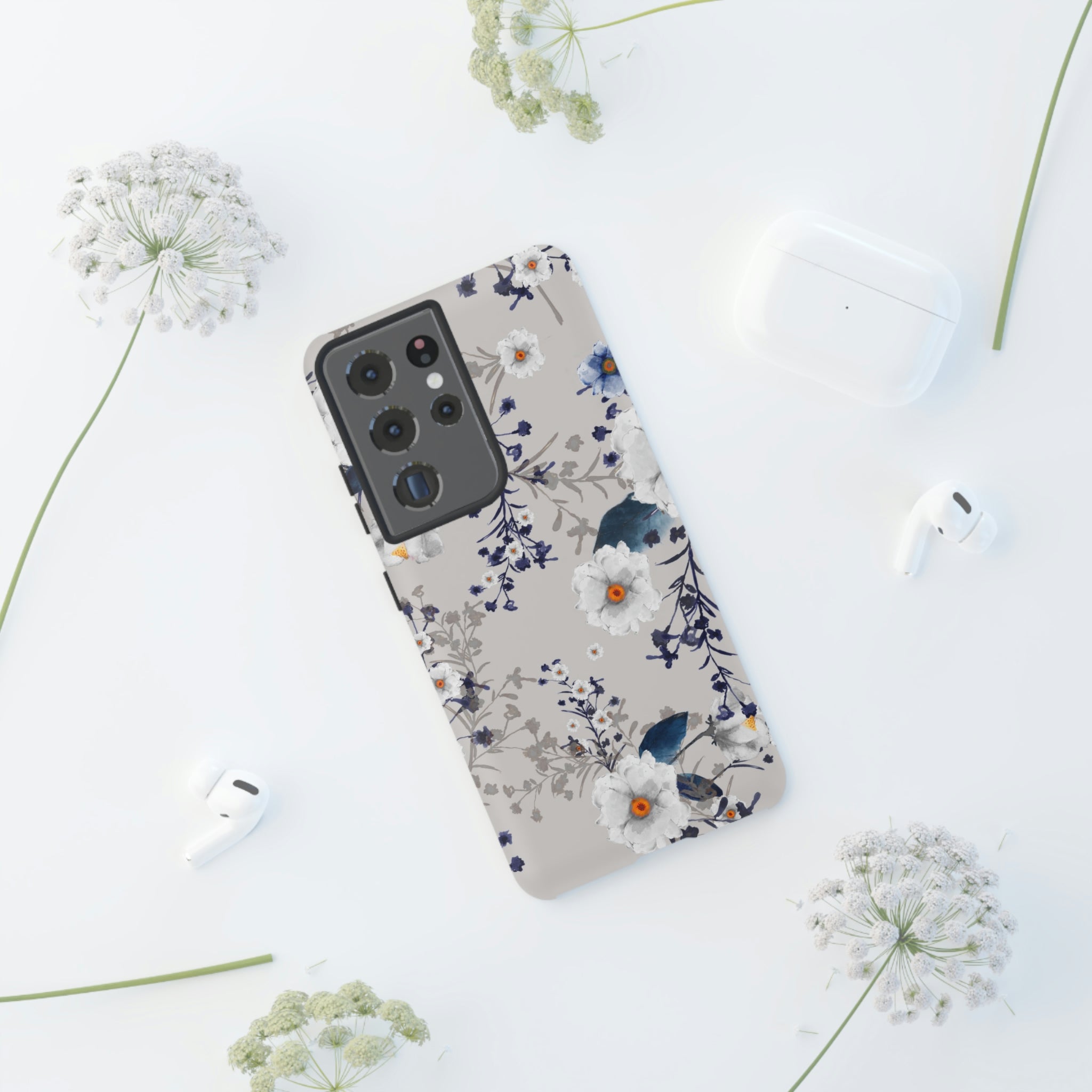 Blue Summerflowers Android Case (Protective) Phone Case