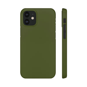 Army Green iPhone Case (Slim) iPhone 12 Mini Glossy Phone Case