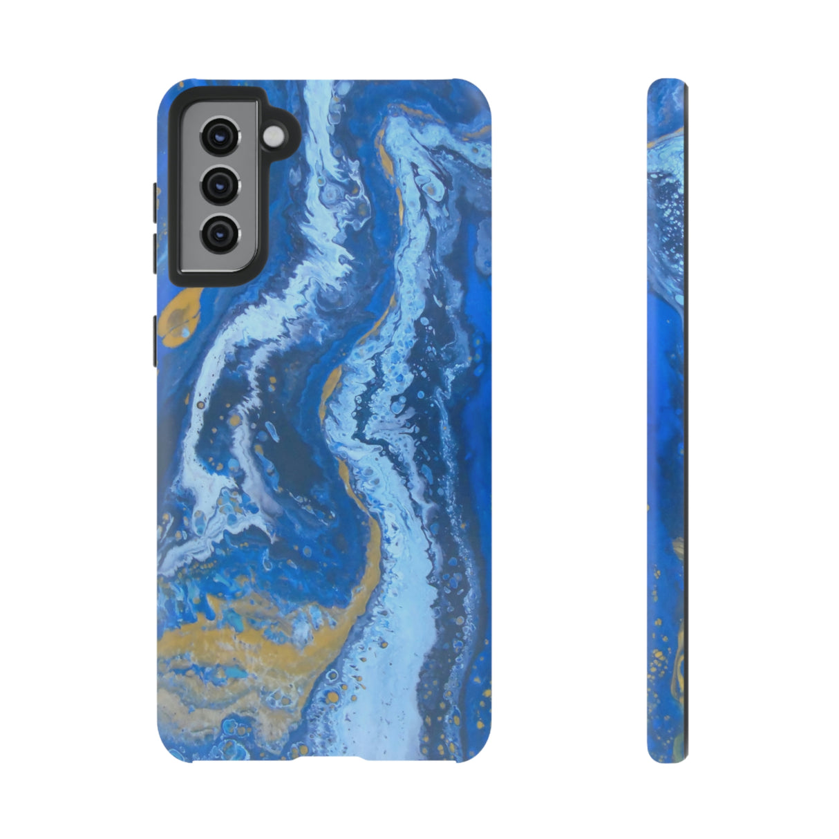 Acrylic Blue Gold Android Case (Protective) Samsung Galaxy S21 Plus Matte Phone Case