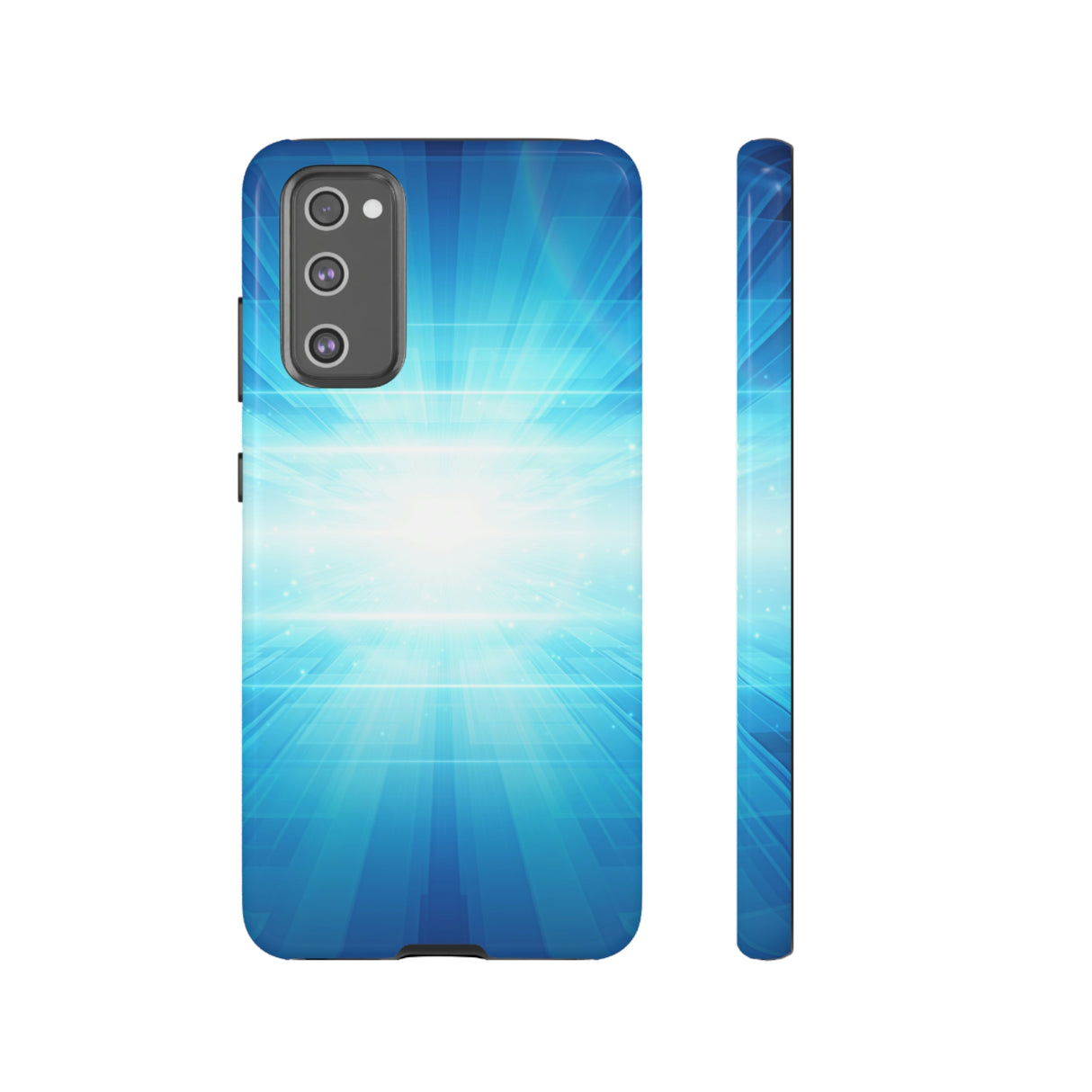 Abstract Blue Android Case (Protective) Samsung Galaxy S20 FE Glossy Phone Case