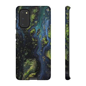 Blue Cosmos Ink Art Android Case (Protective) Samsung Galaxy S20 Glossy Phone Case