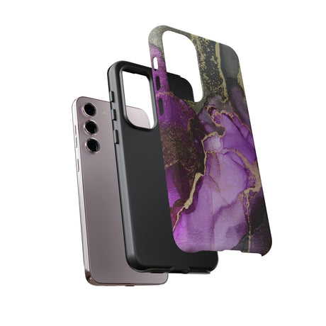 CASEBOB Phone Case Purple Marble & Gold Android Case (Protective)