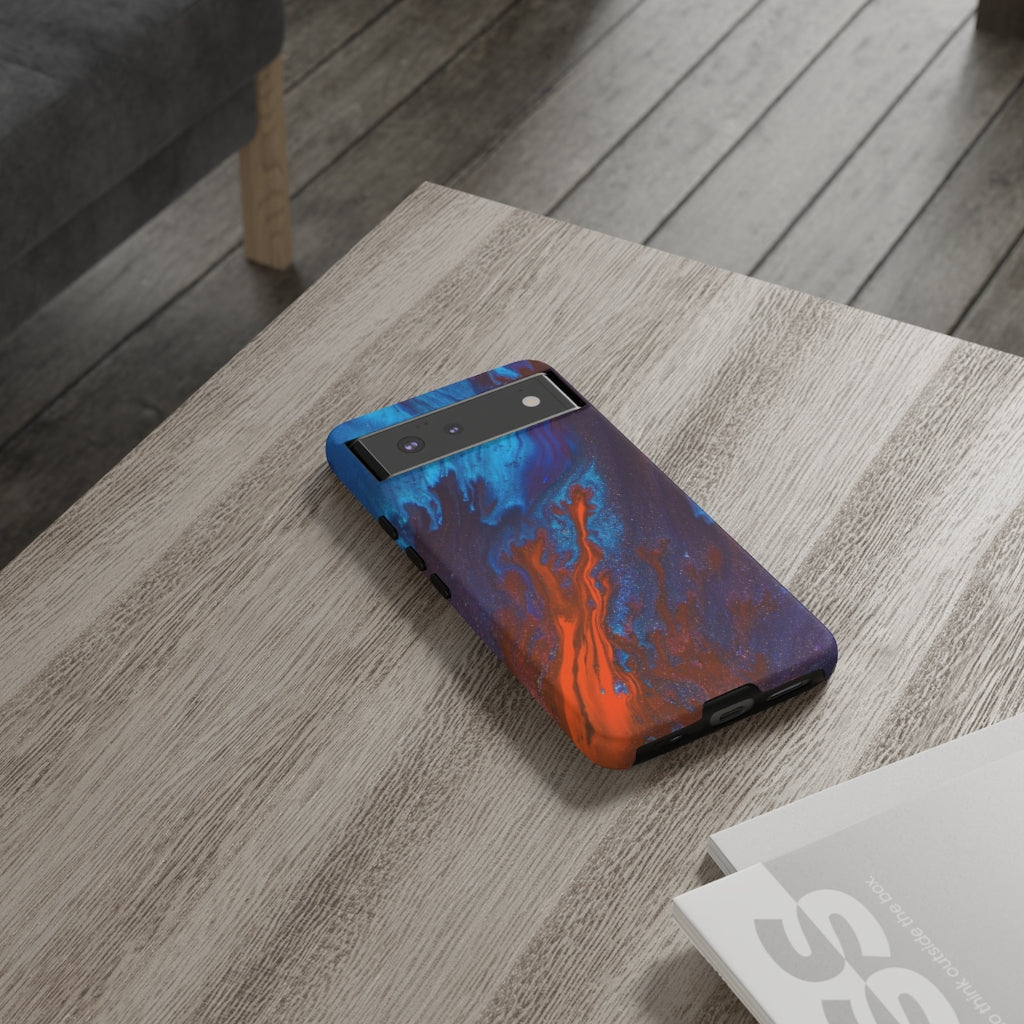 Orange Flame Ink Art Android Case (Protective) Phone Case