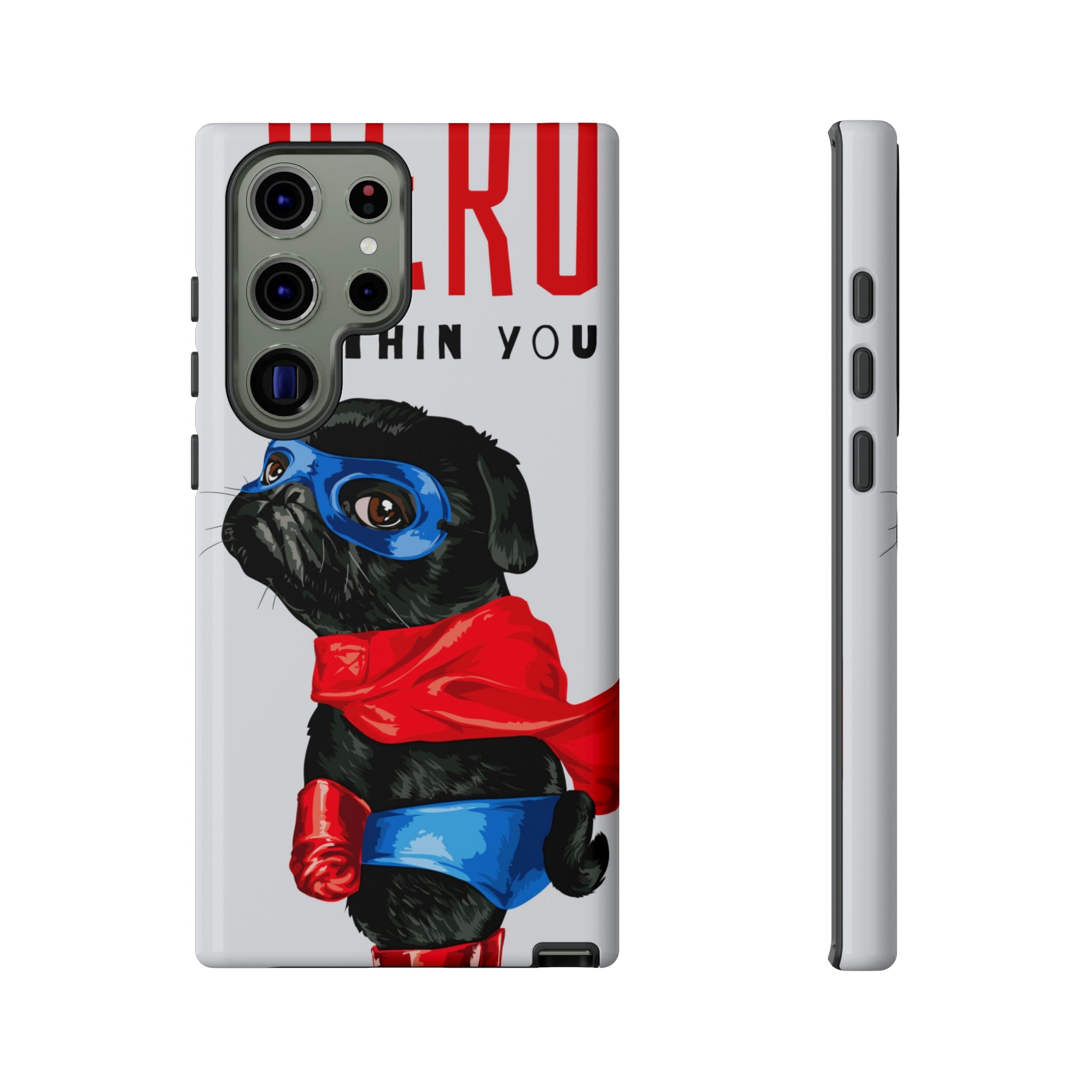 Hero Pug Android Case (Protective) Samsung Galaxy S23 Ultra Glossy Phone Case