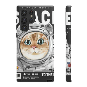 Space Cute Cat Android Case (Protective) Samsung Galaxy S22 Ultra Matte Phone Case