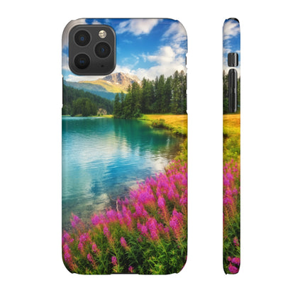 Fantastic Azure Alpine Lake Samsung/iPhone (Slim) Phone Case