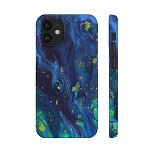 Green Opal Ink Art iPhone Case (Slim) iPhone 12 Mini Glossy Phone Case