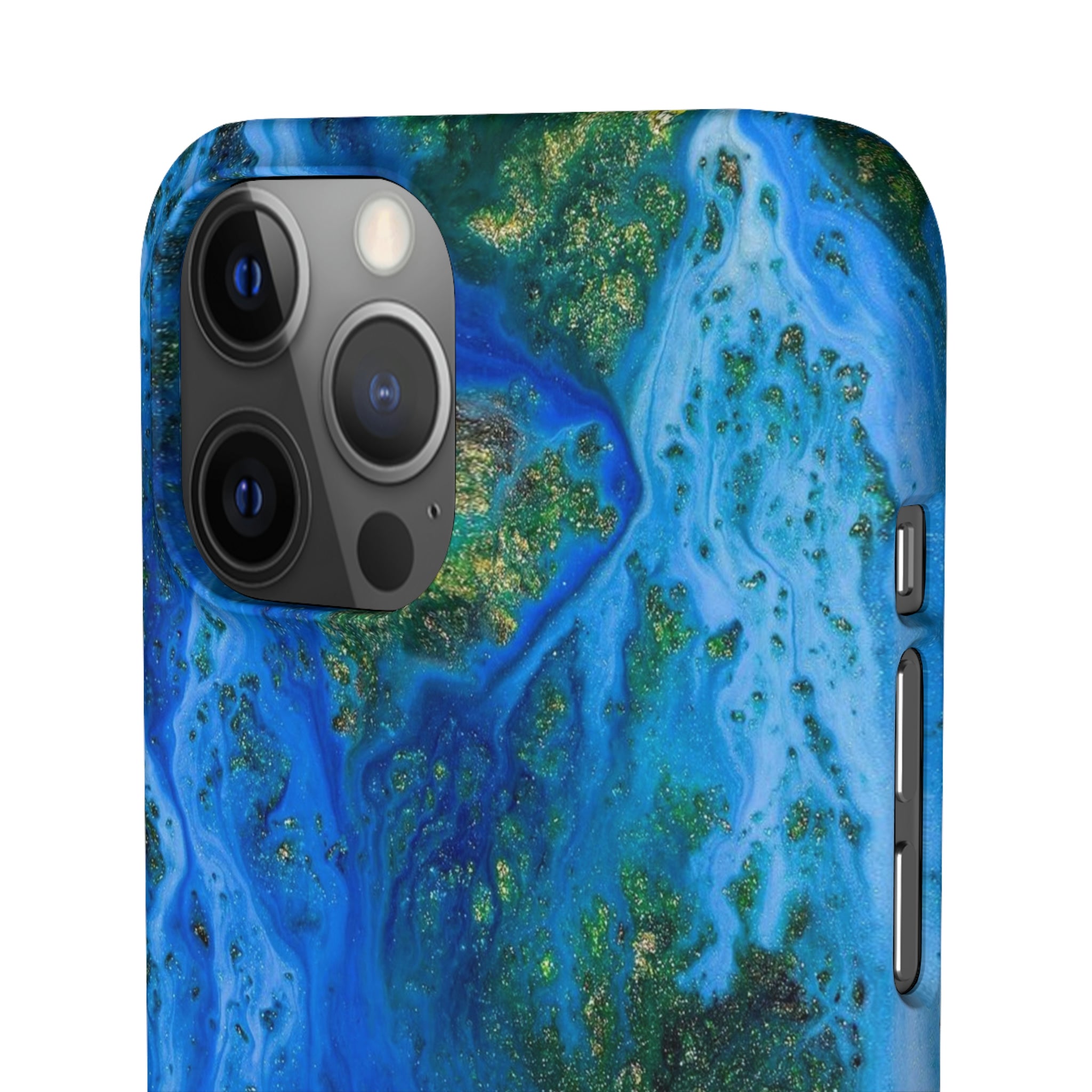 Blue Globe Ink Art iPhone Case (Slim) Phone Case