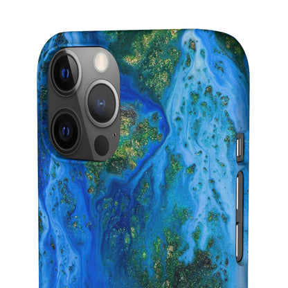 Blue Globe Ink Art iPhone Case (Slim) Phone Case