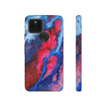 Red n Blue Ink Art Android Case (Protective) Google Pixel 5 5G Matte Phone Case