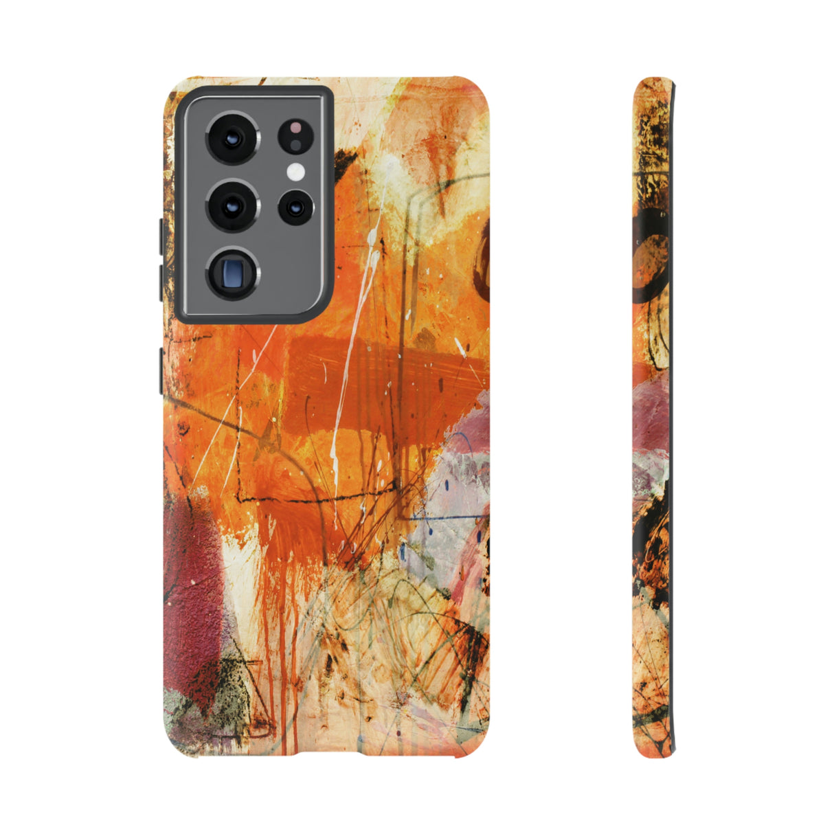 Abstract Orange Art Android Case (Protective) Samsung Galaxy S21 Ultra Matte Phone Case