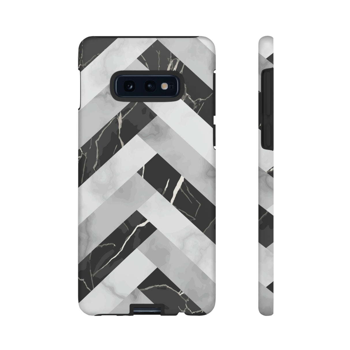 Grey Herringbone Android Case (Protective) Samsung Galaxy S10E Matte Phone Case