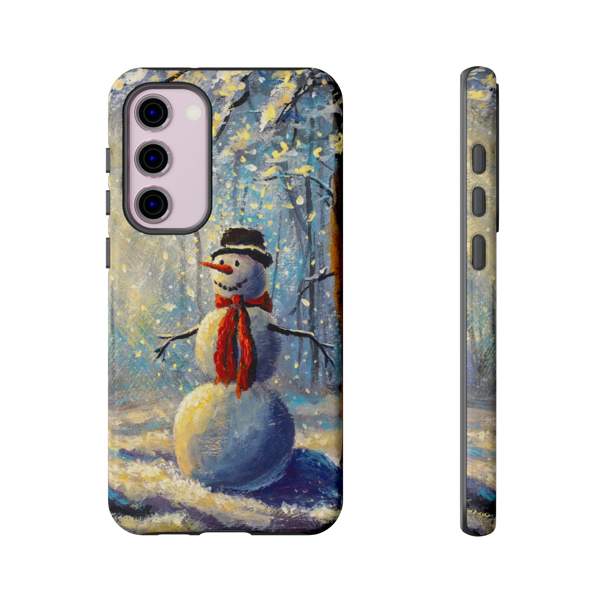 Happy Snowman Android Case (Protective) Samsung Galaxy S23 Plus Glossy Phone Case