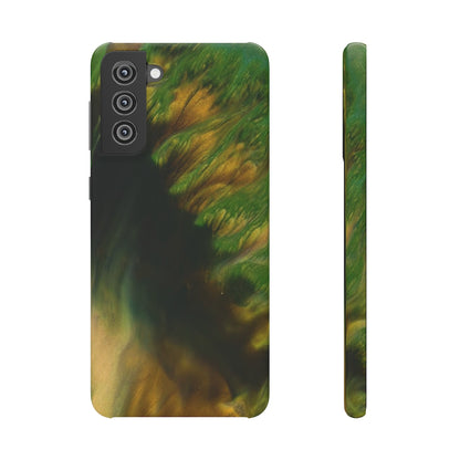 Green Forest Ink Art Android Case (Slim) Samsung Galaxy S21 Plus Glossy Phone Case