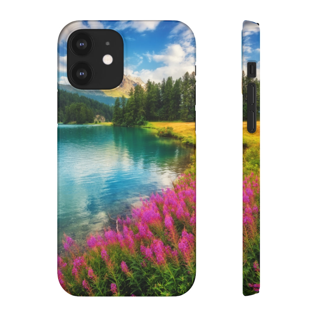 Fantastic Azure Alpine Lake Samsung/iPhone (Slim) Phone Case