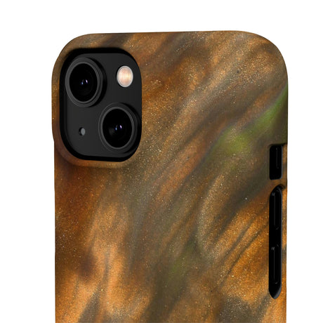 Gold Sand Ink Art iPhone Case (Slim) Phone Case