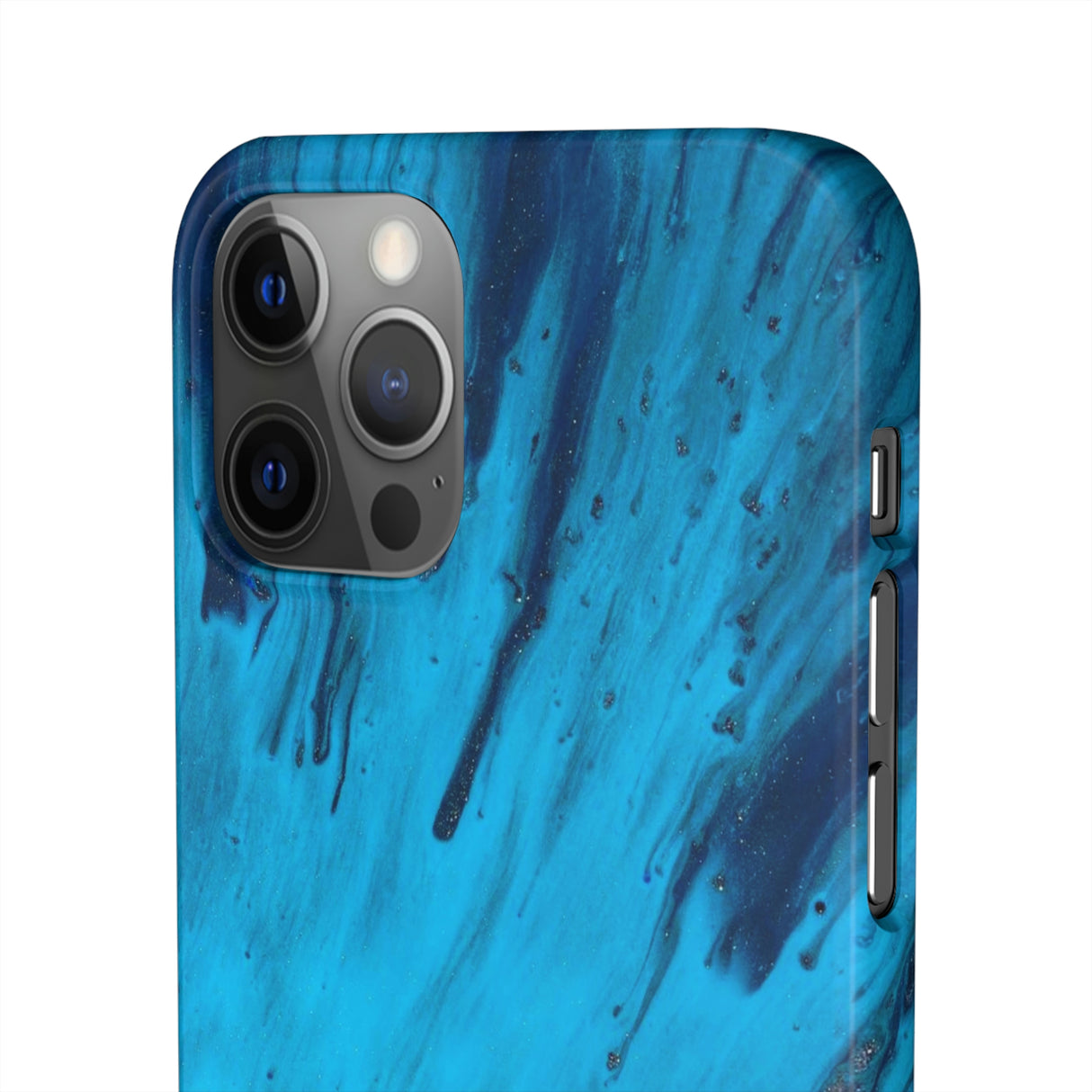 Light Blue Ink Art iPhone Case (Slim) Phone Case