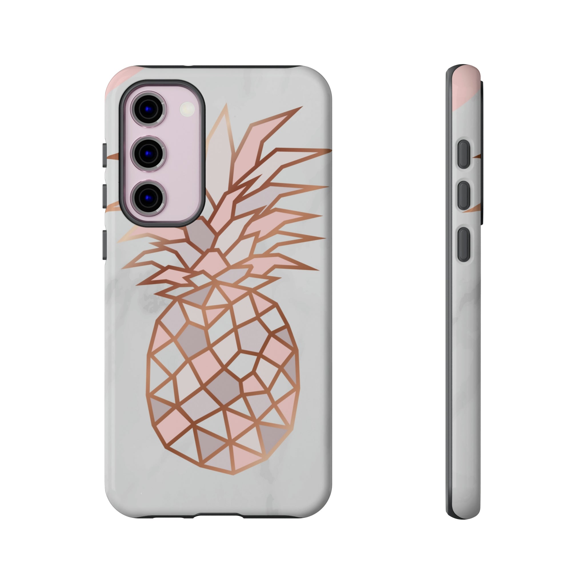 Pineapple Rose Gold Android Case (Protective) Samsung Galaxy S23 Plus Glossy Phone Case