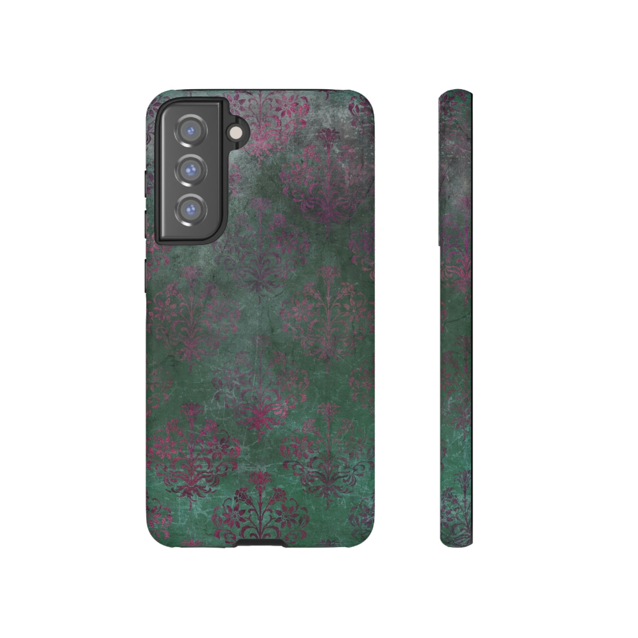 Damask Gothic Flower Samsung Case (Protective) Samsung Galaxy S21 FE Matte Phone Case