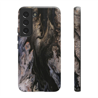 Dark Glitter Ink Art Android Case (Protective) Samsung Galaxy S22 Glossy Phone Case