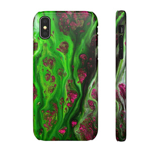 Toxic Green Ink Art iPhone Case (Slim) iPhone X Glossy Phone Case