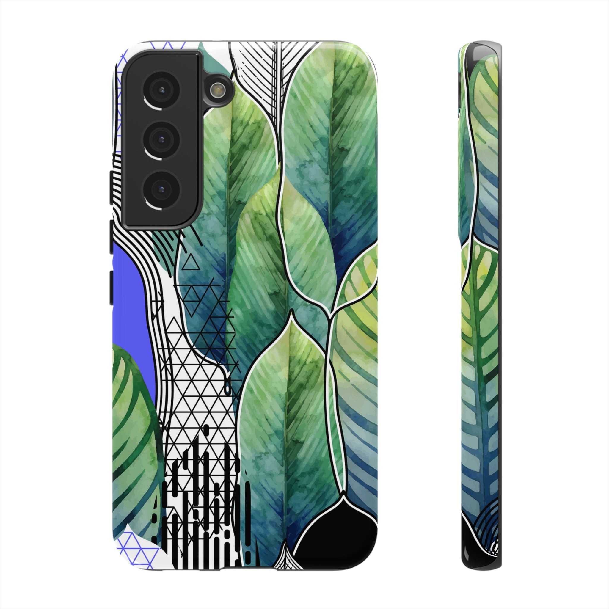 Green Leafs Android Case (Protective) Samsung Galaxy S22 Glossy Phone Case