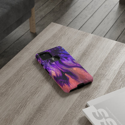 Purple Flow Ink Art Android Case (Protective) Phone Case